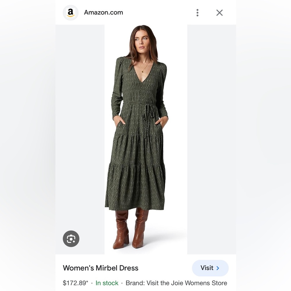 Soft Joie Mirbel Midi Dress - Multi Green / M
